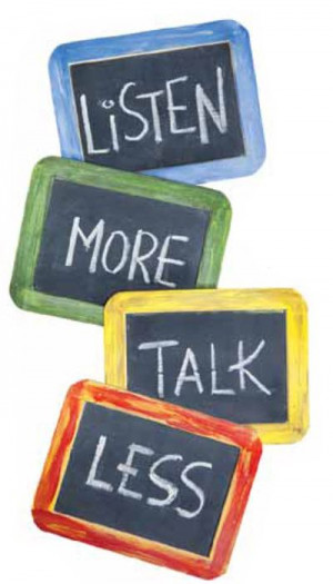 Listen more. Talk less. #jojob823