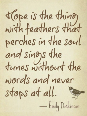 quote about hope by Emily Dickinson