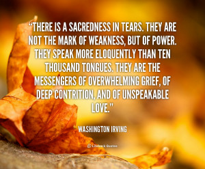 Overwhelming Grief And Unspeakable Love Washington Irving