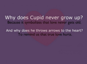 why does cupid never grow up because it