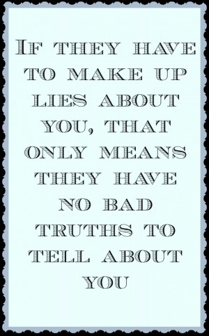 ... who lie and even sorrier for those who choose to believe the liar