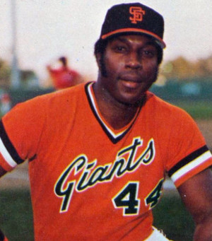 Willie McCovey wearing the old script back in 1980