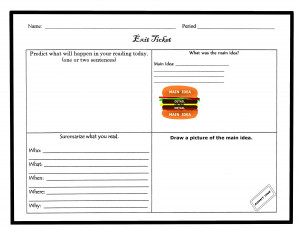 Exit Ticket Template