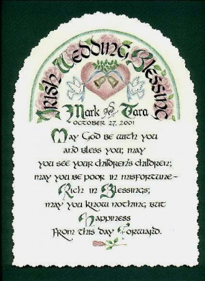 Irish Wedding Blessing-personalized wedding gift