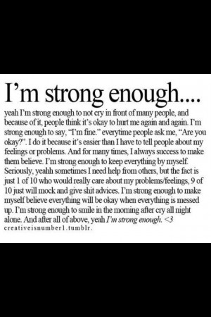 am strong enough!