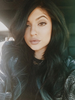 hair, kylie jenner, lips, love it, pretty, eyebrows on fleek