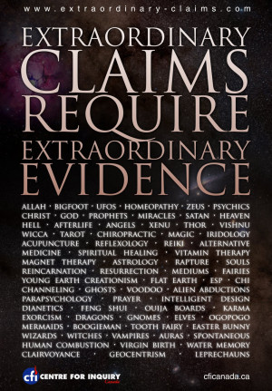 Extraordinary Claims Require Extraordinary Evidence [Poster]
