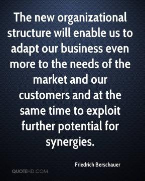 Friedrich Berschauer - The new organizational structure will enable us ...