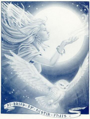 moon goddess owl Image
