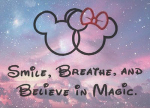 cute, disney, galaxy, magic, mickey, minnie, mouse, music, pink, quote ...