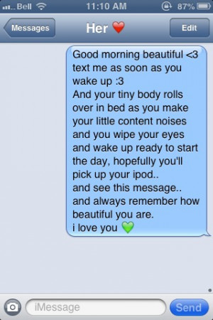 cute good morning text messages for him