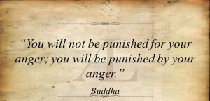 You will not be punished for your anger, you will be punished by your ...