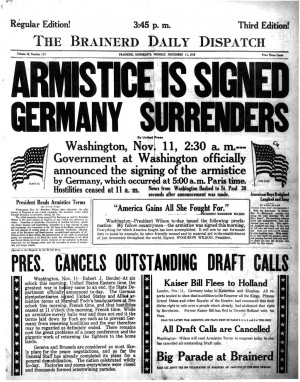 When the Armistice was declared on November 11th, a German delegate at ...