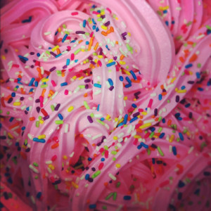 pink ice cream yummy delicious cotton candy sprinkles carvel ...