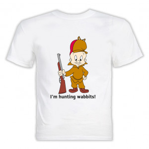 Elmer Fudd Cartoon I'M Hunting Wabbits T Shirt