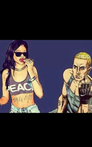bad bitch, classy, draw, eminem, gangsta, hipster, monster, rihanna ...