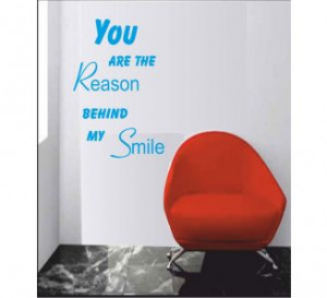 Decals - myRitzy Reason for My Smile Living Room Wall Quotes-Wall ...