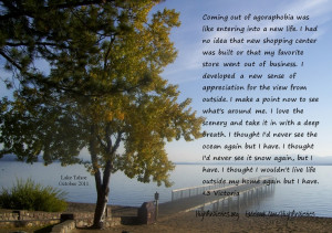 Coming out of agoraphobia...