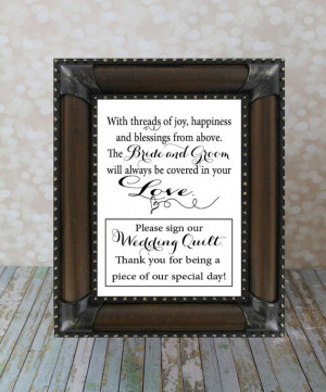 Please Sign Our Wedding Quilt, Guest Book, Wedding Guest Book. Instant ...