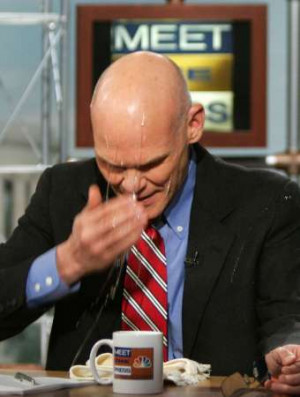 James Carville smashing an egg on his face (click to enlarge)
