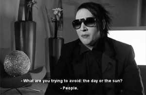 ... and white people marilyn manson manson avoid hate people animated GIF