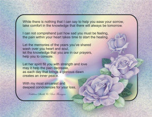 CONDOLENCE POEM