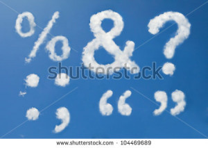 Question mark,Percent sign,Ampersand,Colon,Semicolon and Quotation ...
