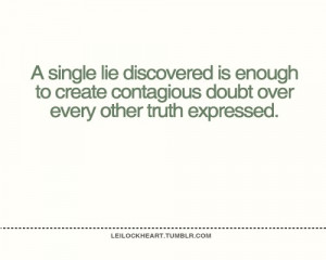 single lie discovered quote