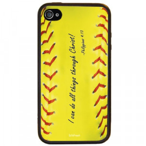 You are here: Home Philippians 4:13 Softball iPhone 4/4s Case
