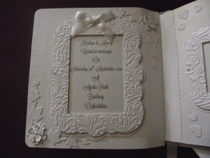 first page, details of the wedding.....