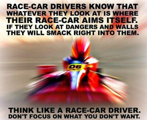 car drivers know that whatever they look at is where their race car ...