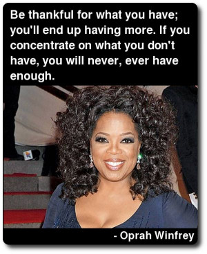 Oprah Winfrey Quote On Gratitude