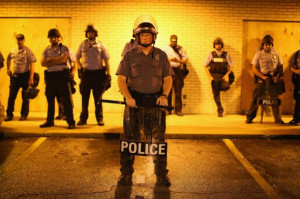 ... the mandatory midnight curfew on Aug. 16, 2014, in Ferguson, Missouri
