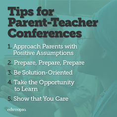 Make parent/teacher conferences easier for everyone by preparing to ...