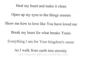 Lord heal my heart and make it clean, beautiful short and powerful ...