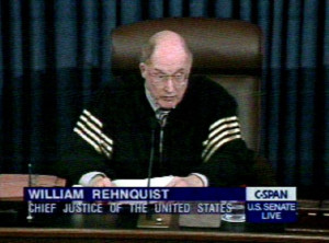 FEBRUARY 1999 - WASHINGTON, DC, USA: Chief Justice William Rehnquist ...