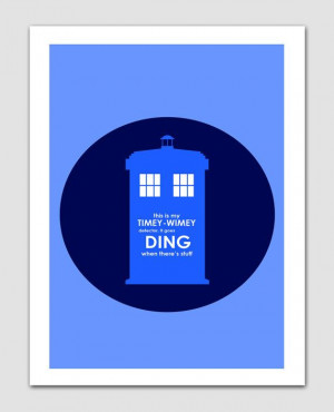 Doctor Who TARDIS 10th Doctor Quote Print 4x6