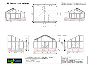 Edwardian Conservatories – CAD drawing showing six images of the ...