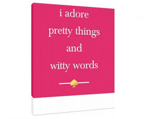 Kate Spade Quote - Canvas- Custom Fashion Art Print - inspired by Kate ...