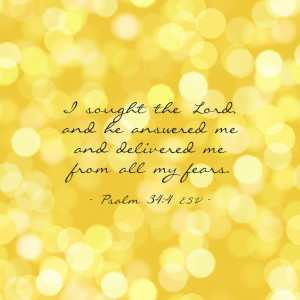 Psalm 34:4 - iPad Scripture - Bible Lock Screen
