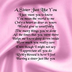 ... sister poem pink silk design free gift box more sisters poem sisters