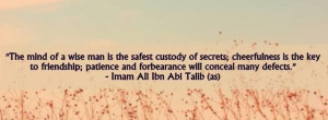 patience and forbearance will conceal many defects.