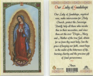 Prayer to Our Lady of Guadalupe Holy Card (HC9-016E) - Laminated