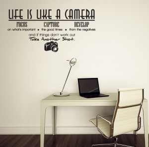Life-is-like-a-camera-Vinyl-Wall-Lettering-Quotes-Sayings-Letters-Art ...