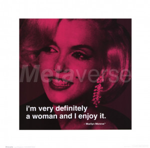 Marilyn Monroe - Definitely a Woman Quote art print