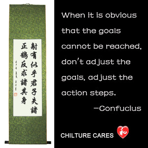 Goals Confucius Quotes Chinese Calligraphy Wall Scroll