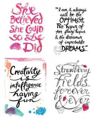Painterly strokes form the letters for favorite quotes at ...