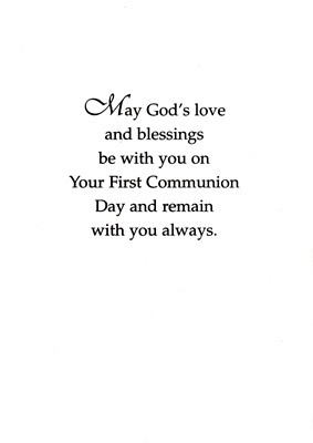First Communion Thank You Prayer Card