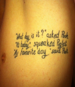 Winnie the Pooh Quotes and Sayings become Tattoo Designs