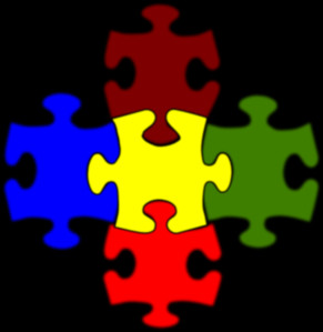 Jigsaw White Puzzle Piece Large Clip Art
